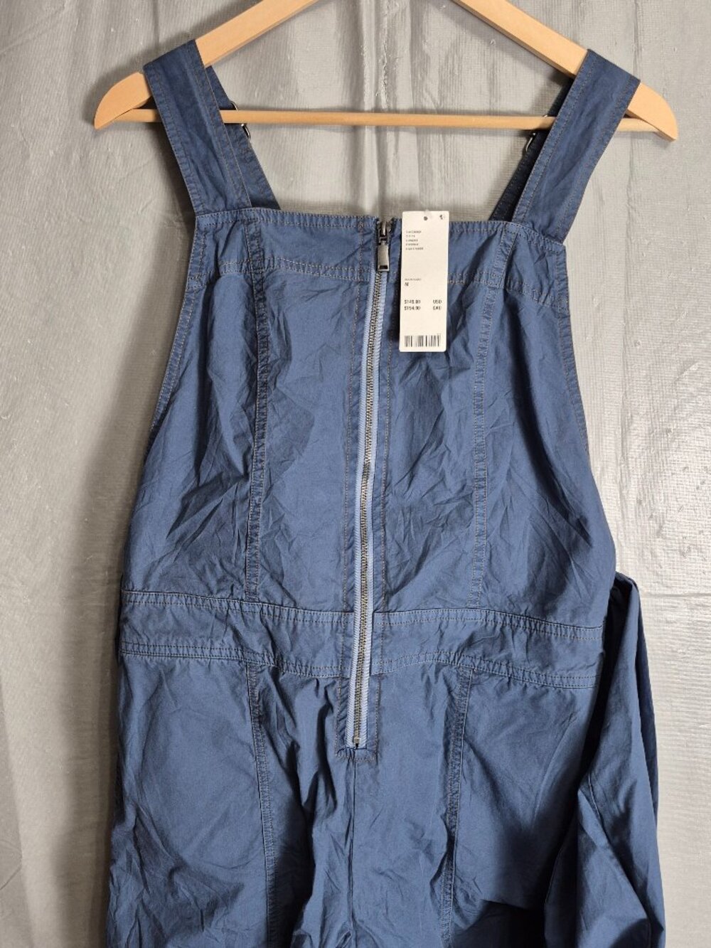 BDG Navy Blue Utility Cargo Zip Front Baggy Jumpsuit Overalls Medium - 0511